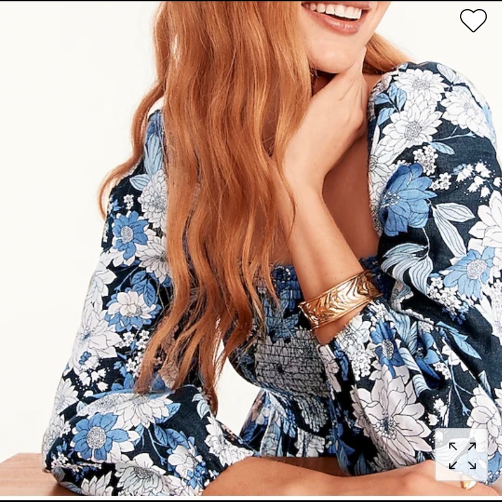 🔴 J. Crew 100% Linen daydream dress in zinnia floral - Picture 2 of 11